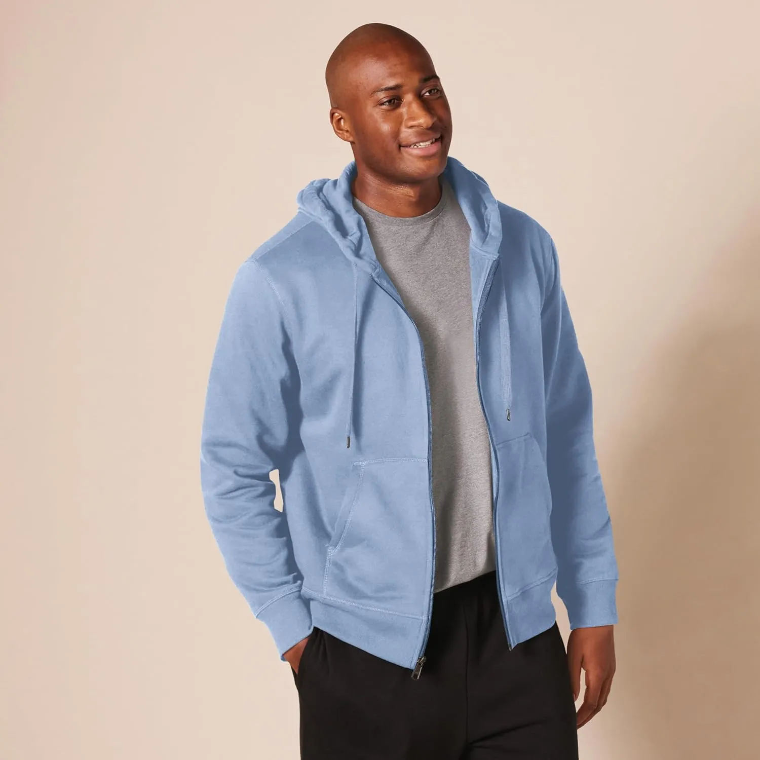 Amazon Essentials Men's Full-Zip Fleece Hoodie (Available in Big & Tall)