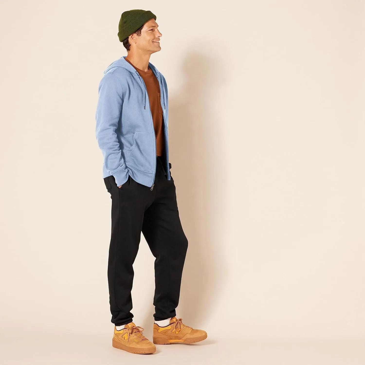 Amazon Essentials Men's Full-Zip Fleece Hoodie (Available in Big & Tall)