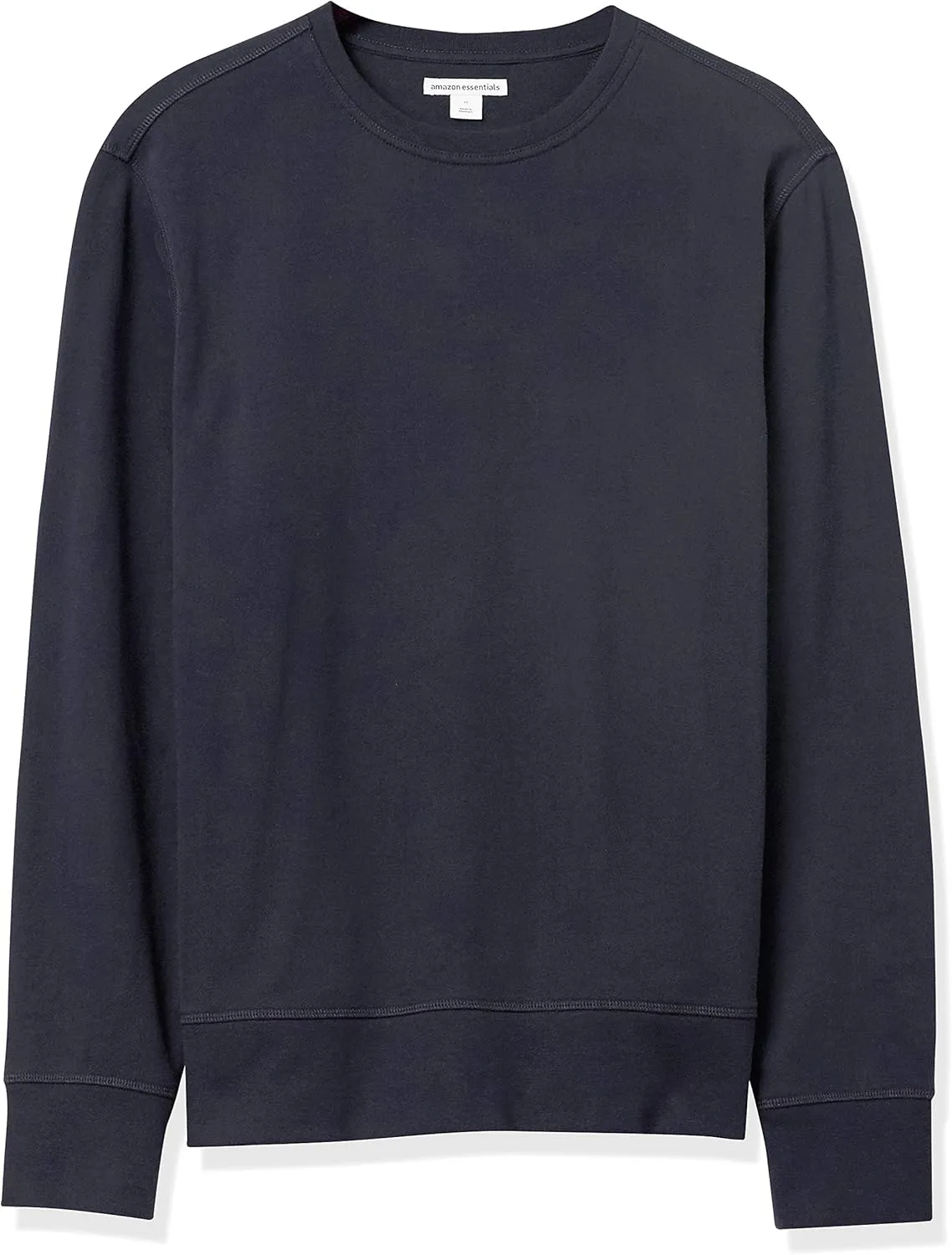 Amazon Essentials Men's Long-Sleeve Lightweight Fleece French Terry Crewneck Sweatshirt