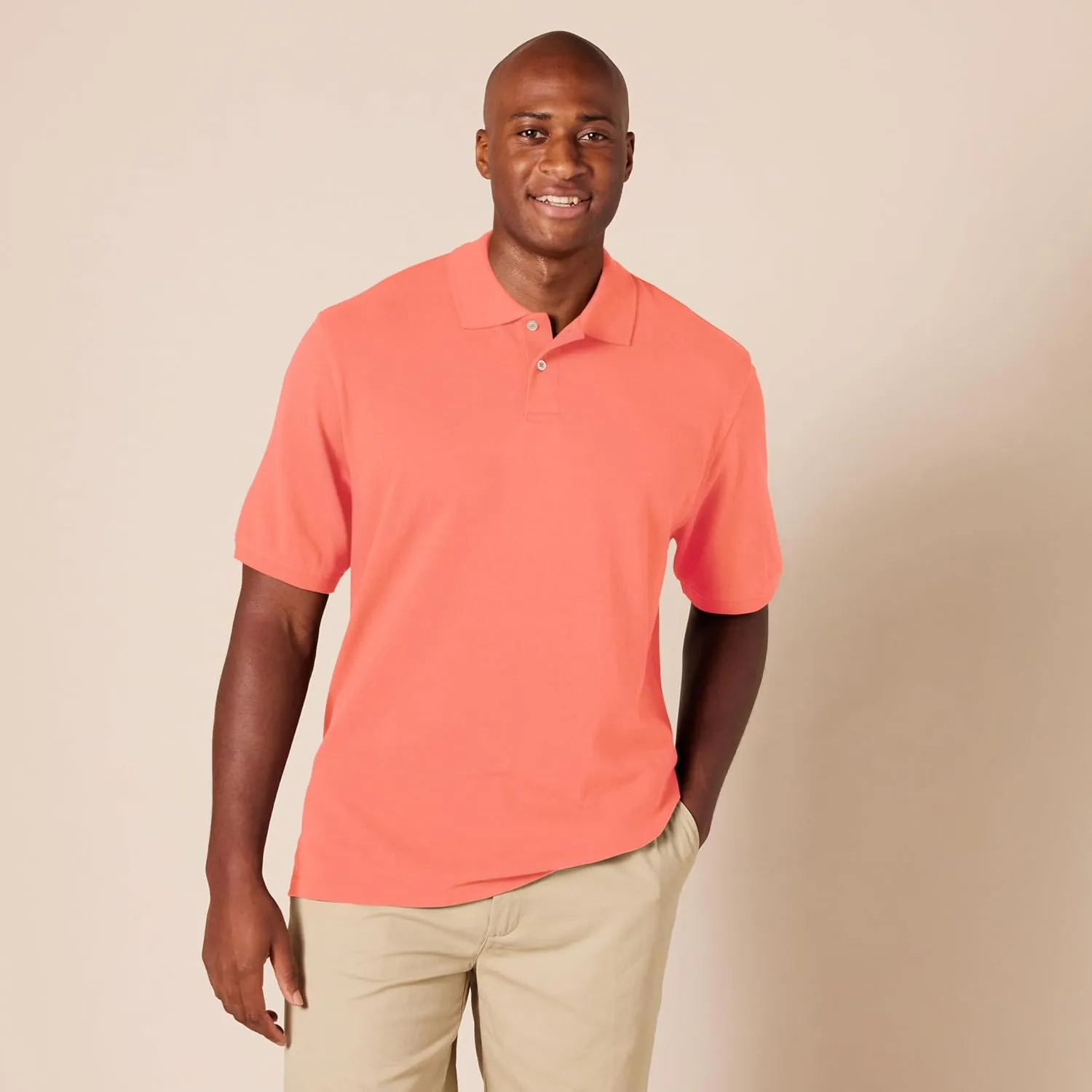 Amazon Essentials Men's Regular-Fit Cotton Pique Polo Shirt (Available in Big & Tall)