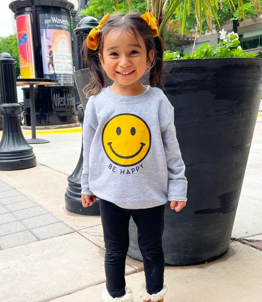 BE HAPPY - SMILEY FACE - Child Sweater
