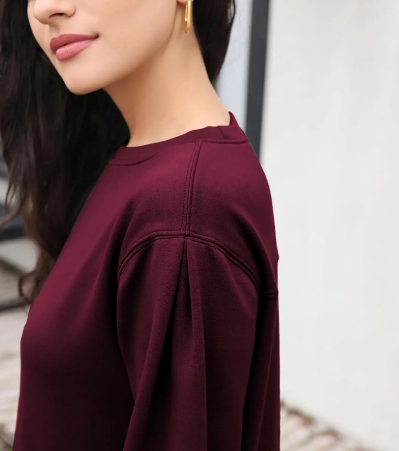 Casual Long Sleeve Sweatshirt Dress Women Air Essentials Crew Neck Dress Tunic Tops with Pockets