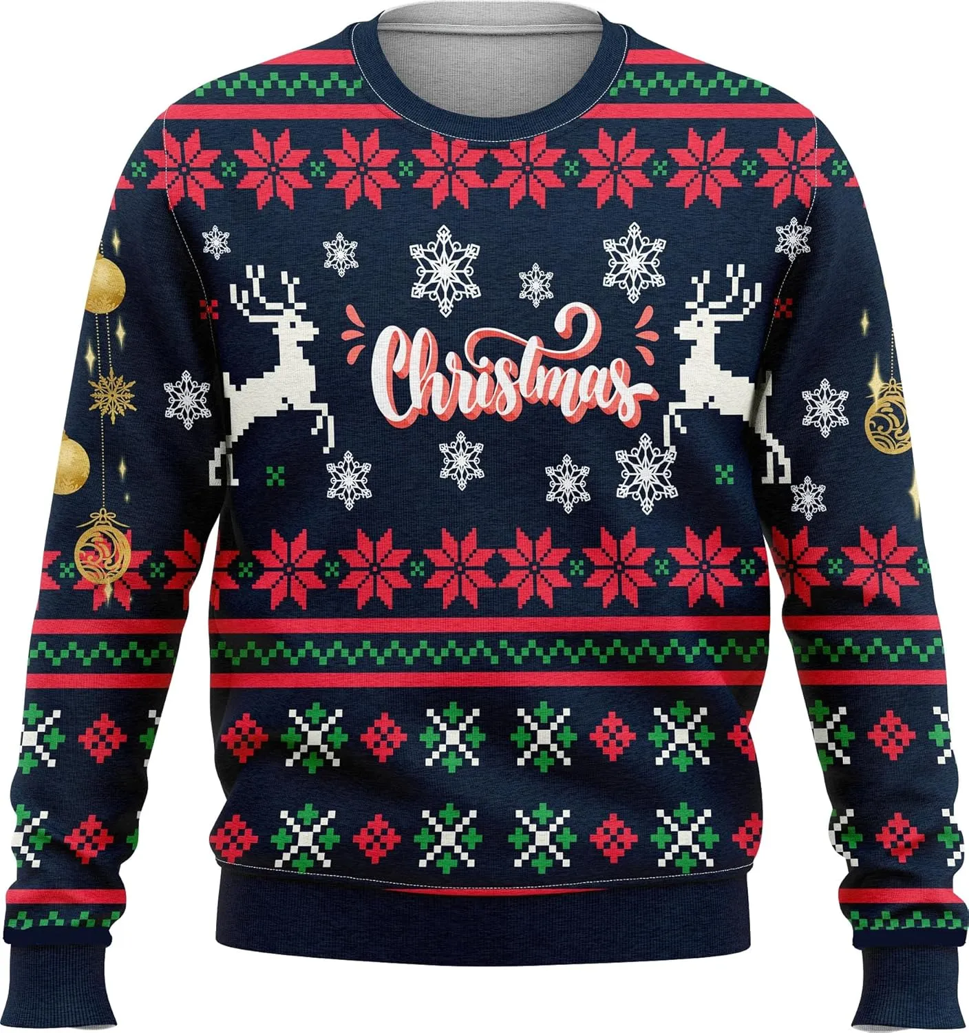 *daisysboutique* Unisex Women Men Christmas Ugly Shirt Funny Halloween 3D Effect Graphic Costume Holiday Pullover