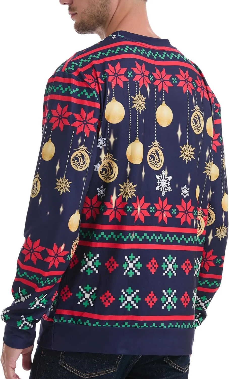 *daisysboutique* Unisex Women Men Christmas Ugly Shirt Funny Halloween 3D Effect Graphic Costume Holiday Pullover