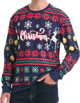 *daisysboutique* Unisex Women Men Christmas Ugly Shirt Funny Halloween 3D Effect Graphic Costume Holiday Pullover