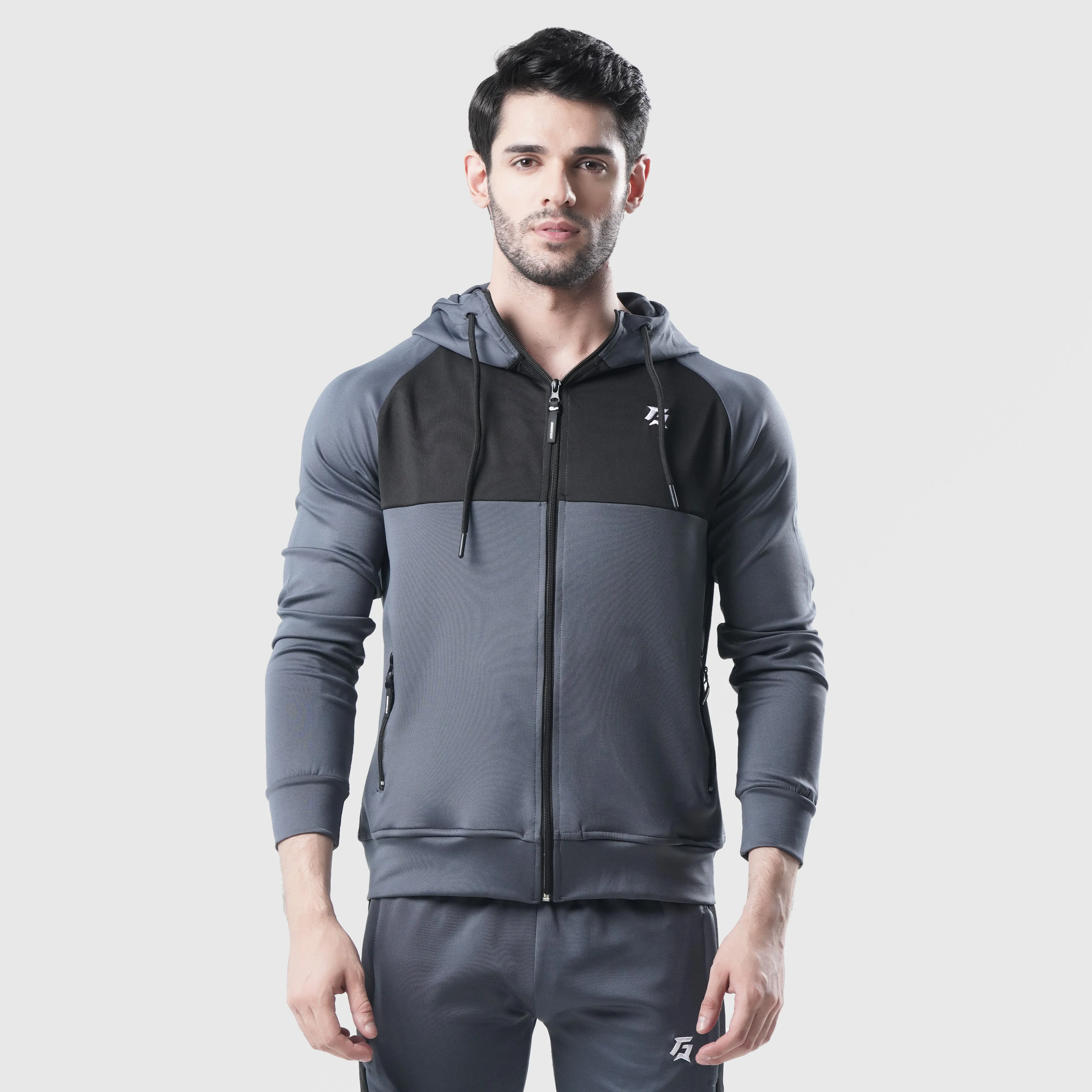 Forbearance Zipper Hoodie (Grey)