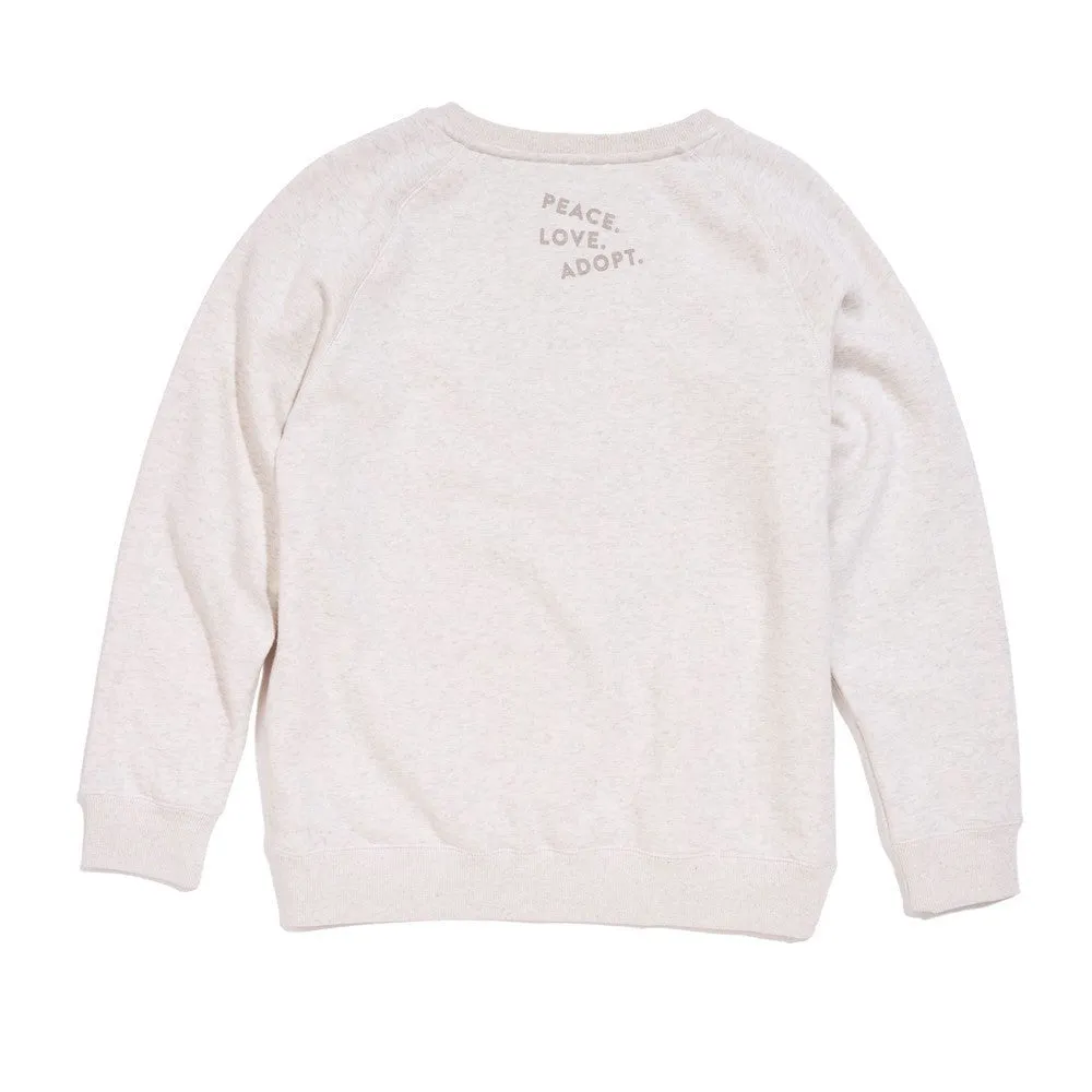 Found My Animal Big Full Heart Sweatshirt, Heather   Gray
