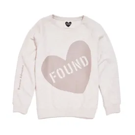 Found My Animal Big Full Heart Sweatshirt, Heather   Gray