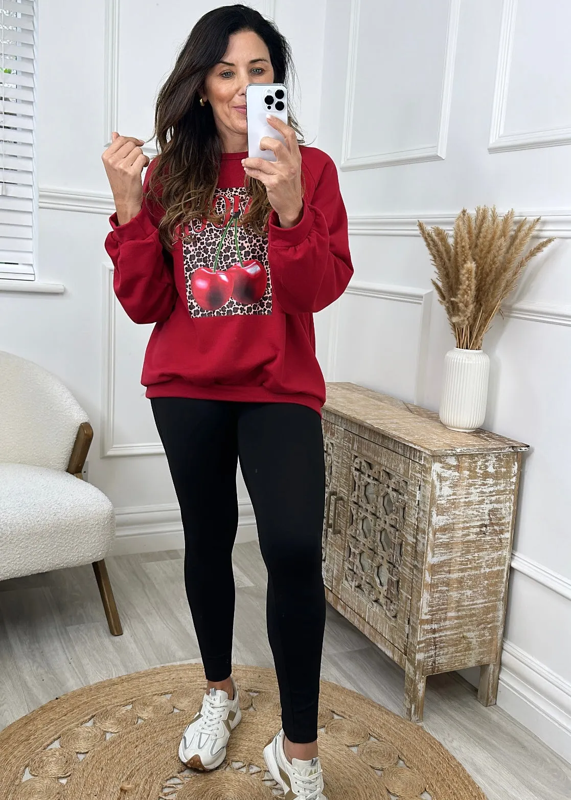 Maretta Wine Cherry Amour Sweatshirt