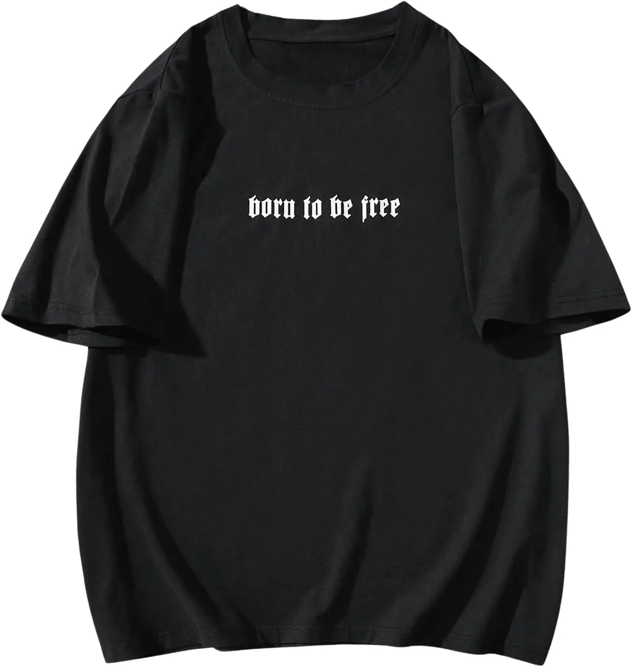 Men's Figure Print Round Neck Drop Shoulder Tee Short Sleeve Regular Pullover T Shirt