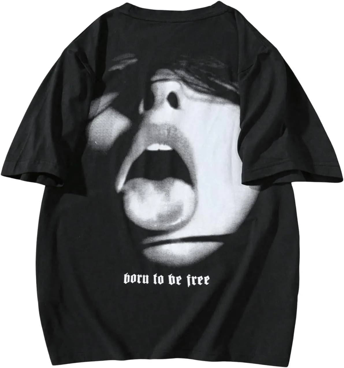 Men's Figure Print Round Neck Drop Shoulder Tee Short Sleeve Regular Pullover T Shirt