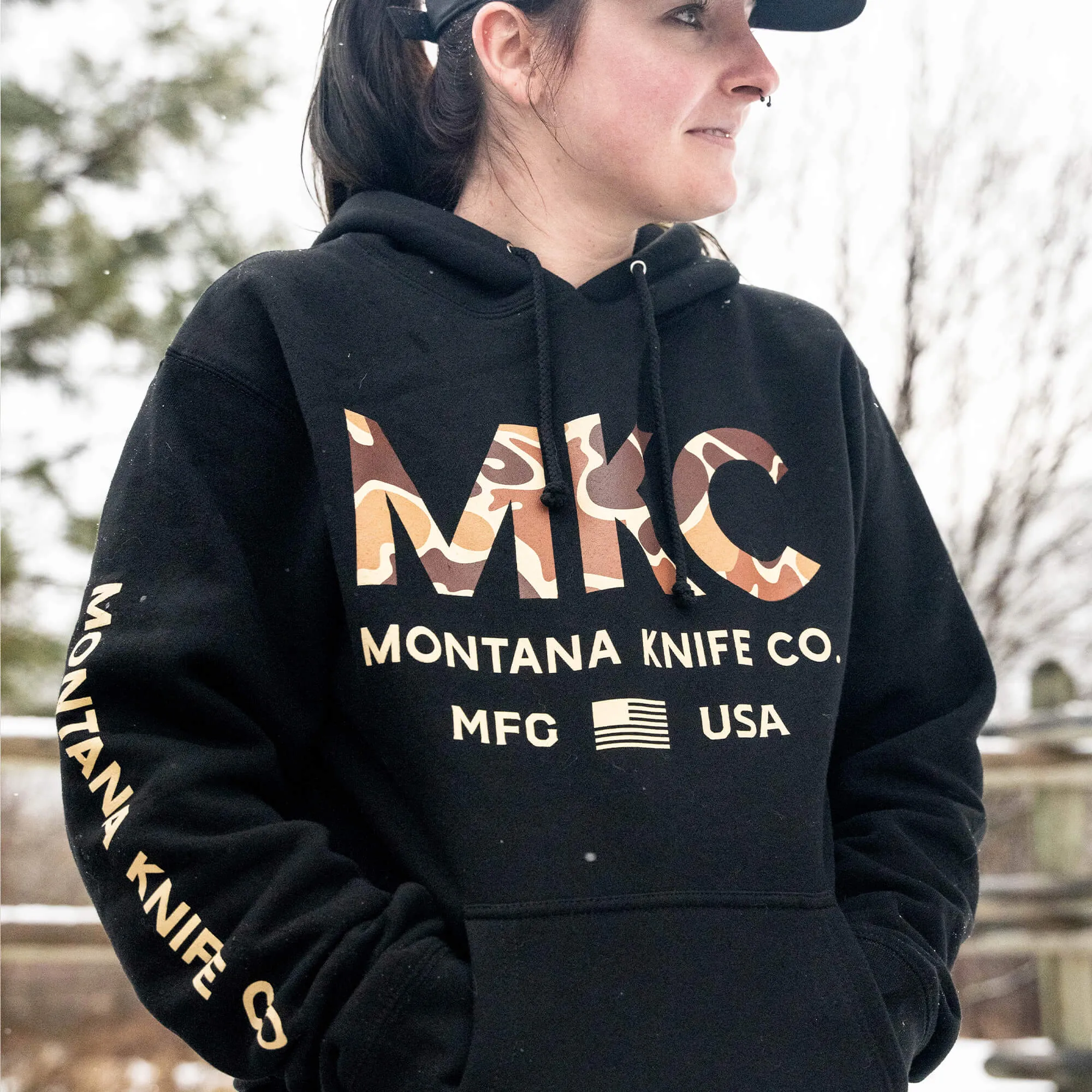 MKC LARGE LOGO HOODIE - BLACK CAMO