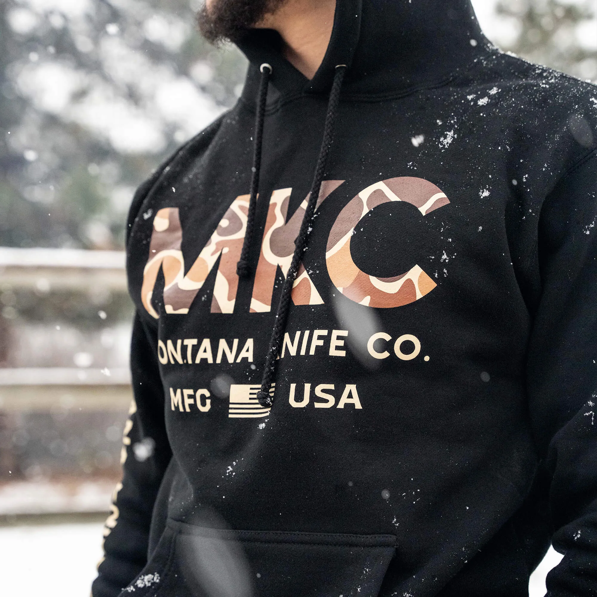 MKC LARGE LOGO HOODIE - BLACK CAMO