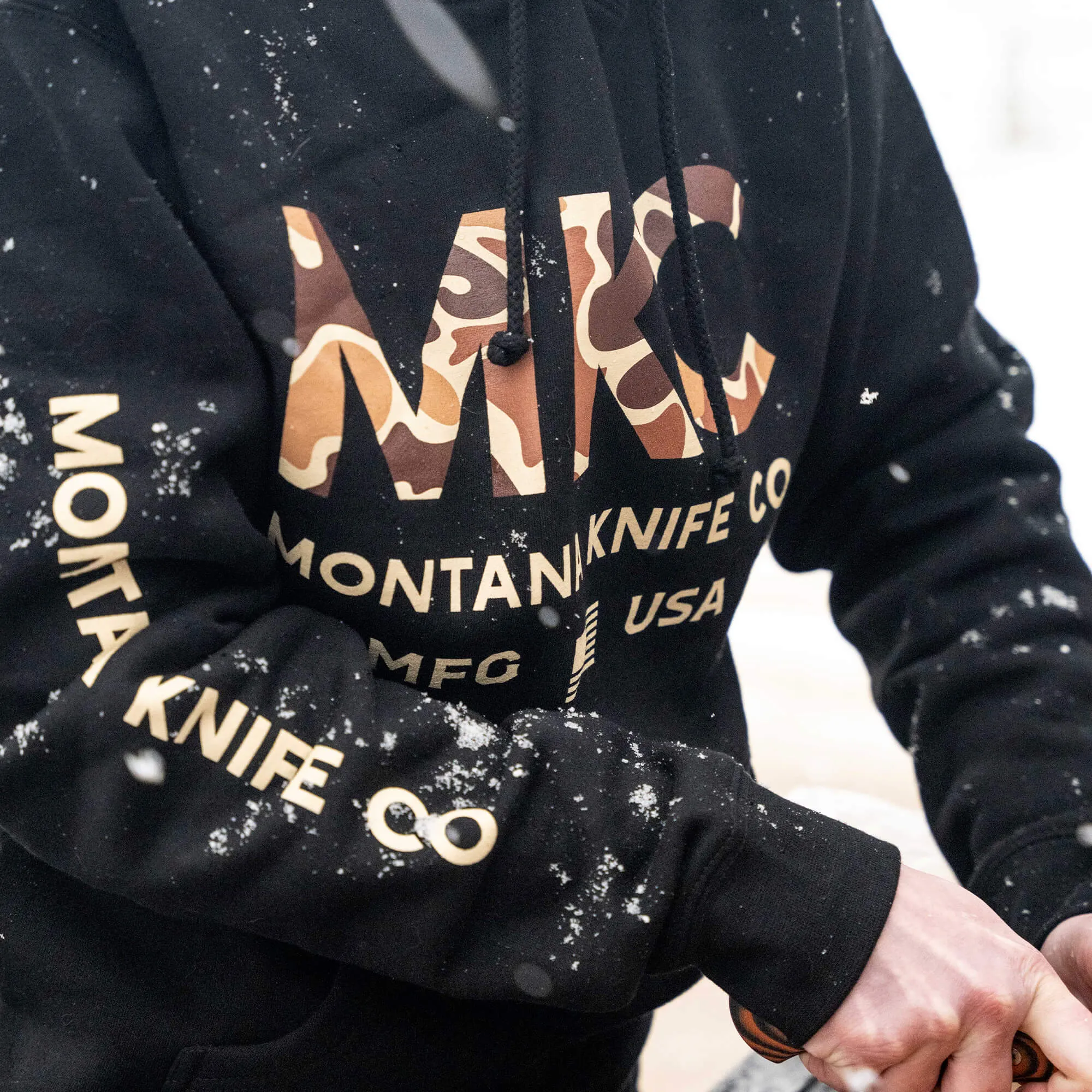 MKC LARGE LOGO HOODIE - BLACK CAMO