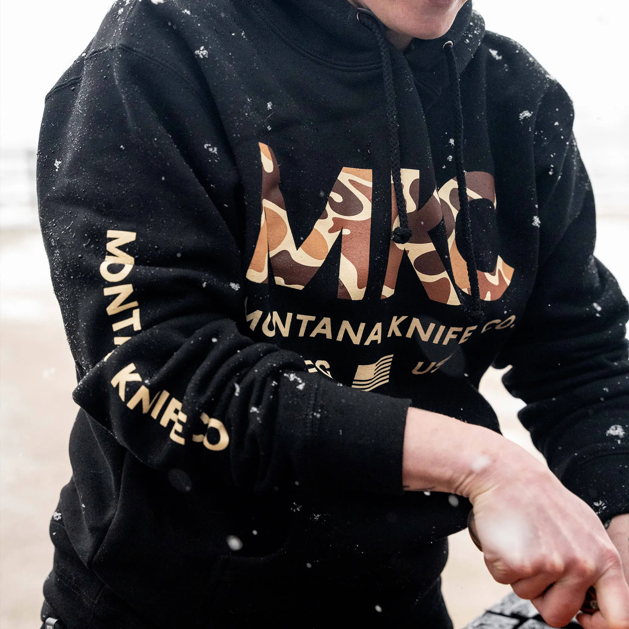 MKC LARGE LOGO HOODIE - BLACK CAMO