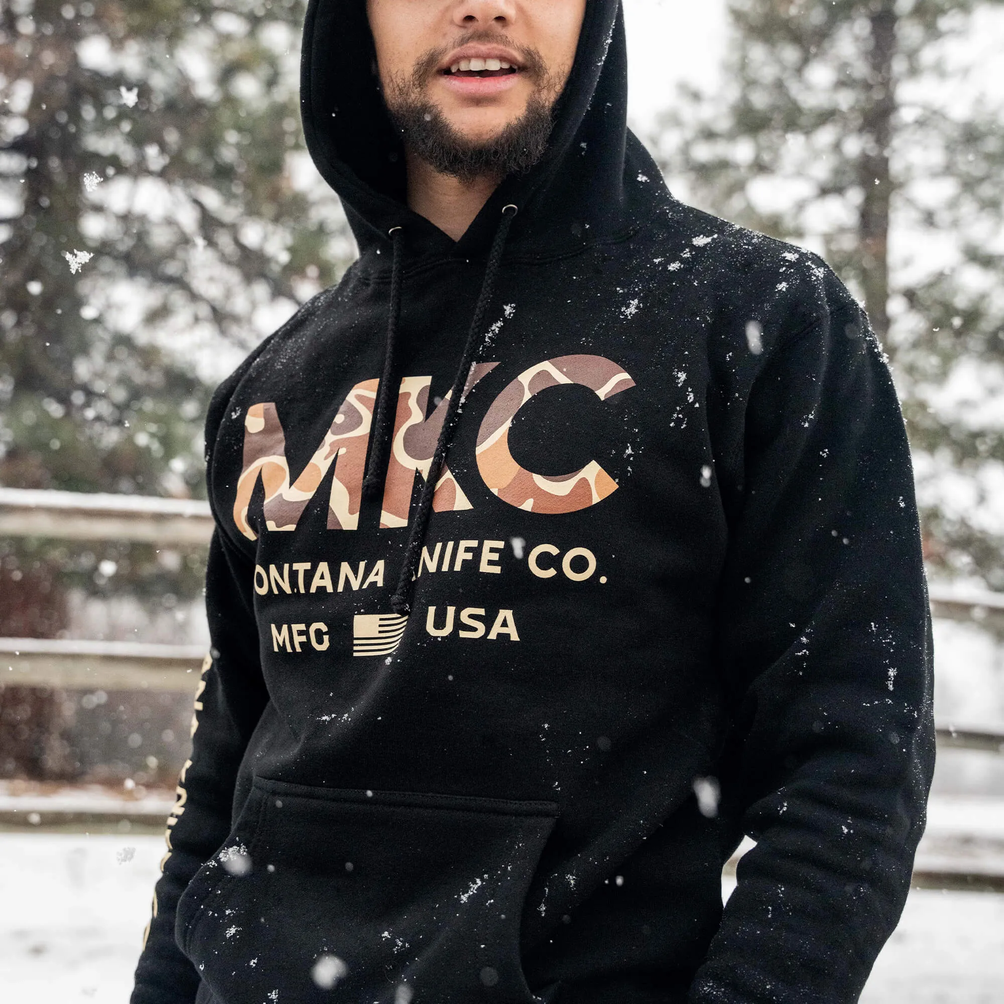 MKC LARGE LOGO HOODIE - BLACK CAMO