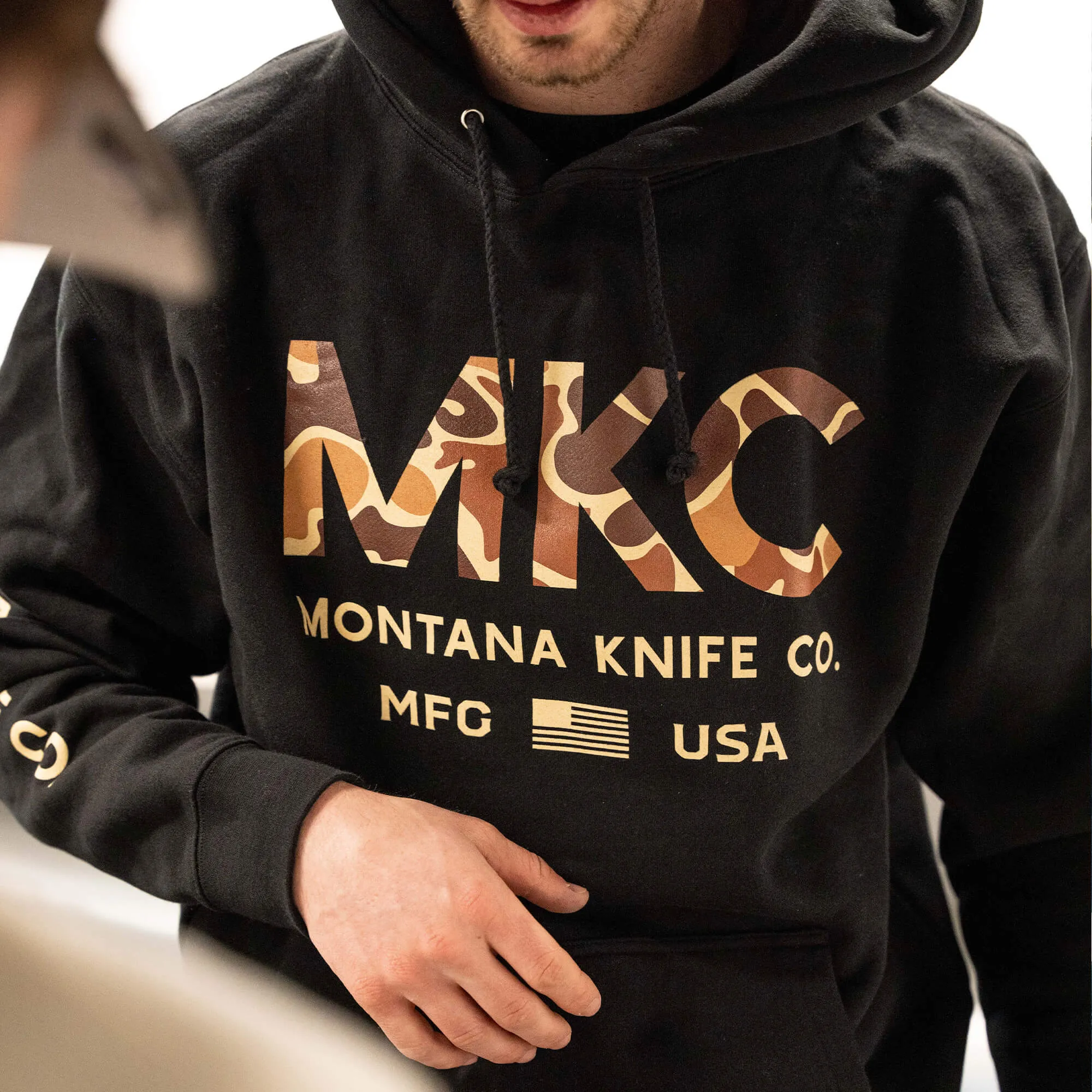 MKC LARGE LOGO HOODIE - BLACK CAMO