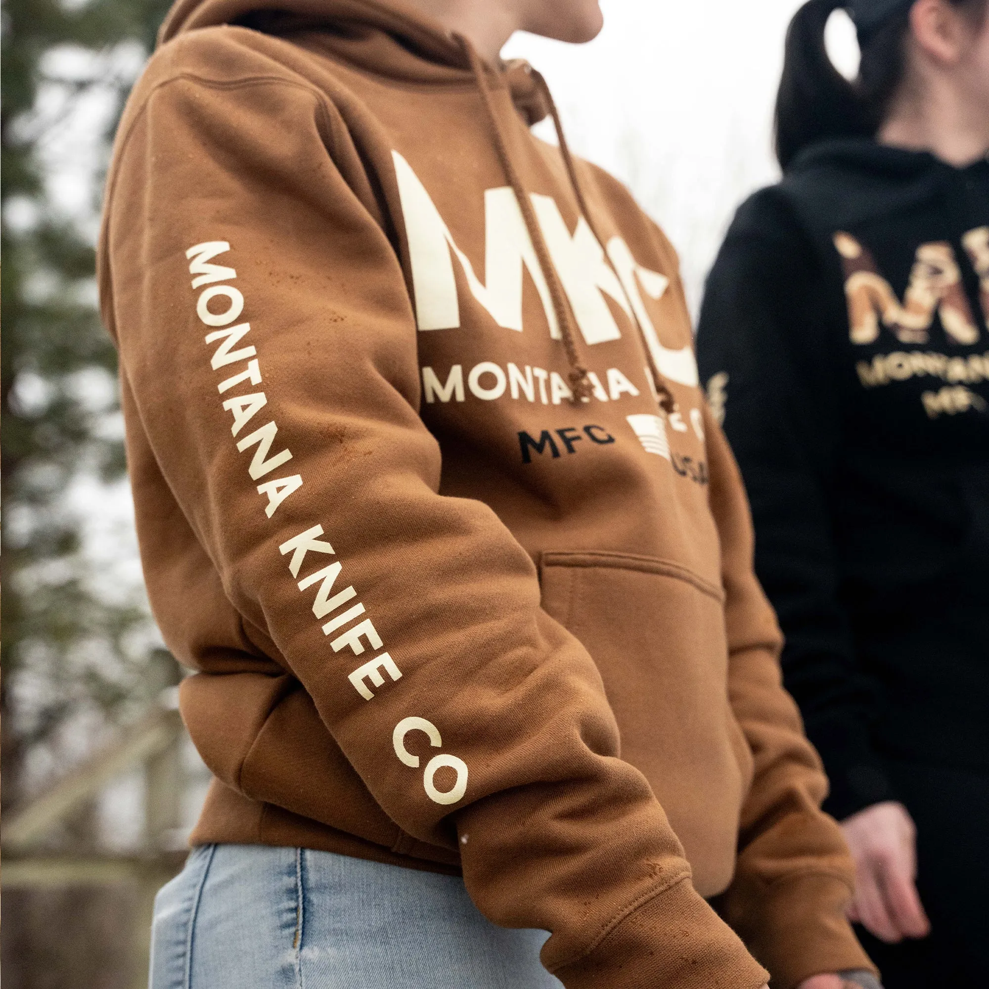 MKC LARGE LOGO HOODIE - SADDLE