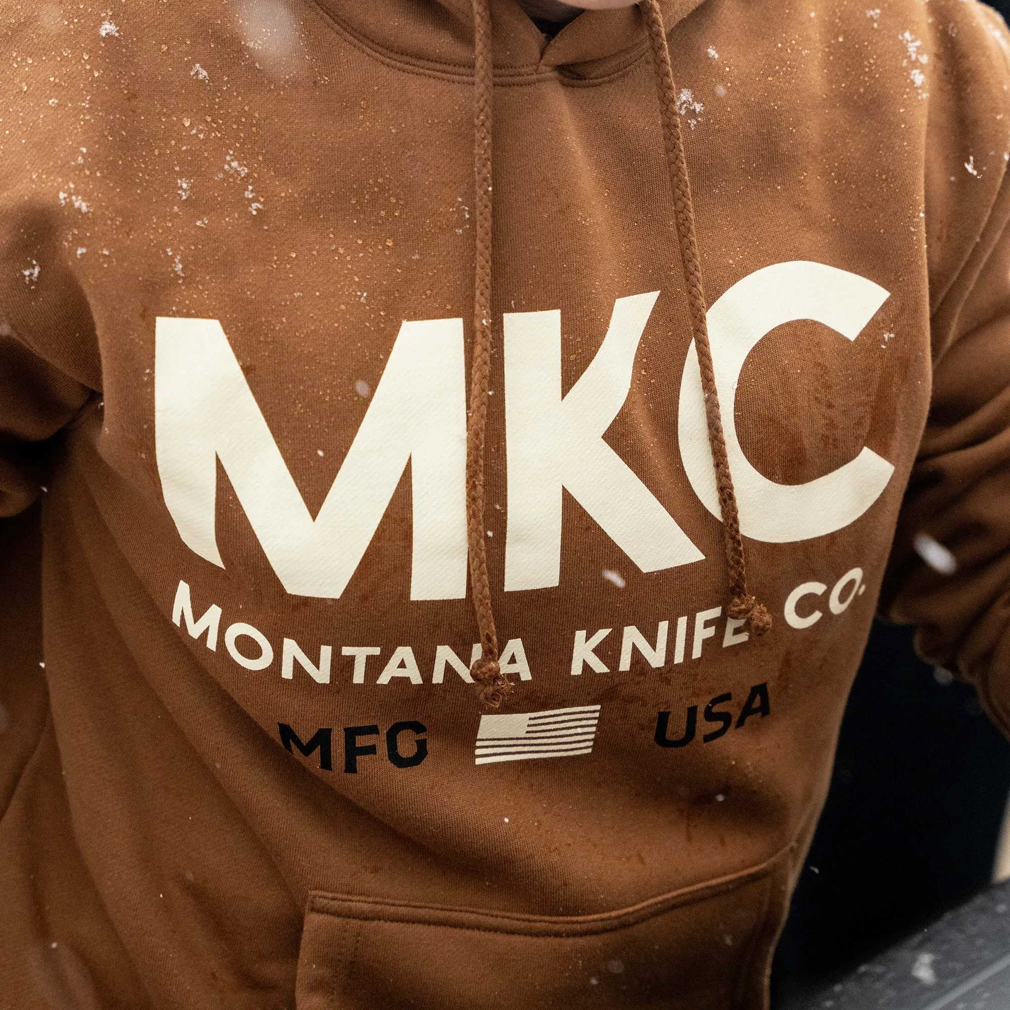 MKC LARGE LOGO HOODIE - SADDLE
