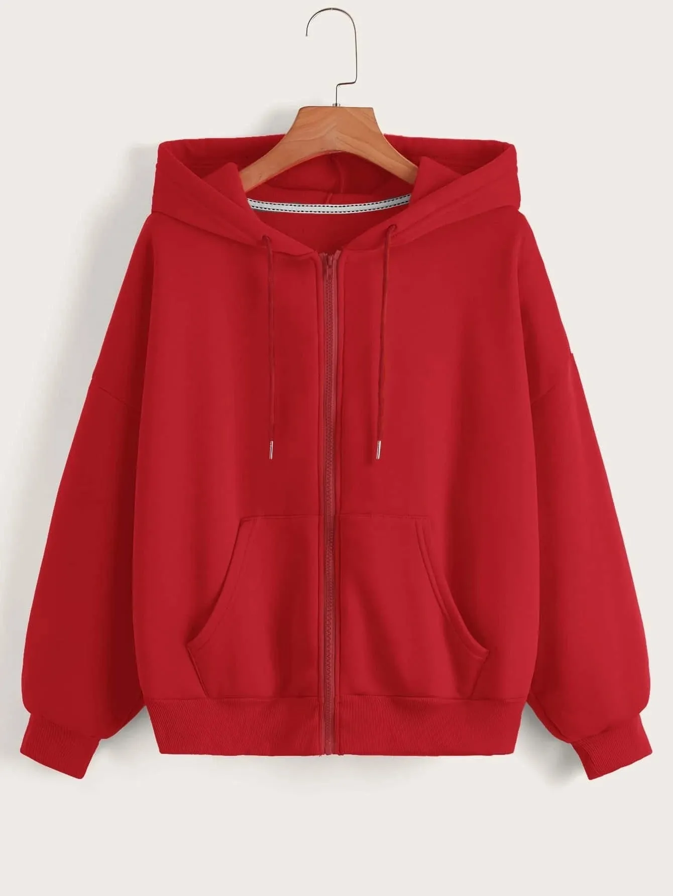 New Outdoor Drawstring Hoodie Zipper Pocket Casual Sweatshirt