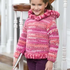 Red Heart Crochet Girlie Hoodie