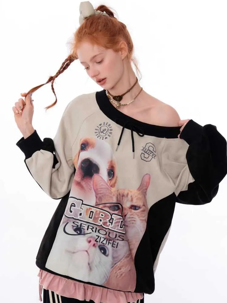 Round neck printed sweatshirt【s0000010149】