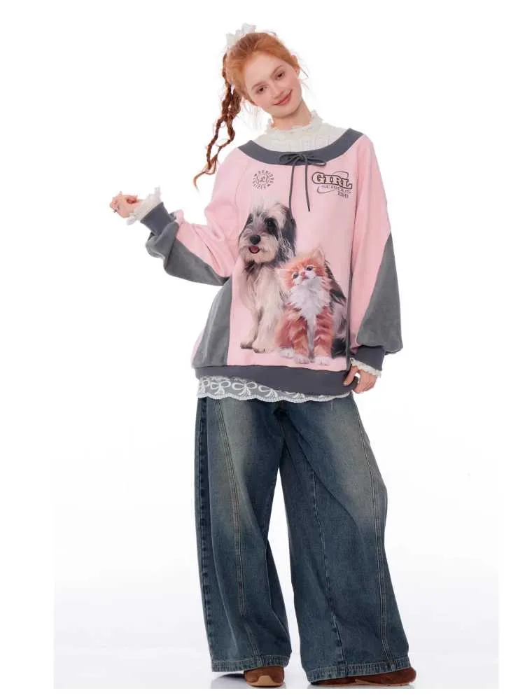 Round neck printed sweatshirt【s0000010149】