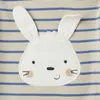Striped Rabbit Appliqué Babygrow