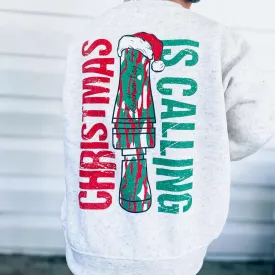 (SWEATSHIRT) Christmas is Calling Kids Fleece
