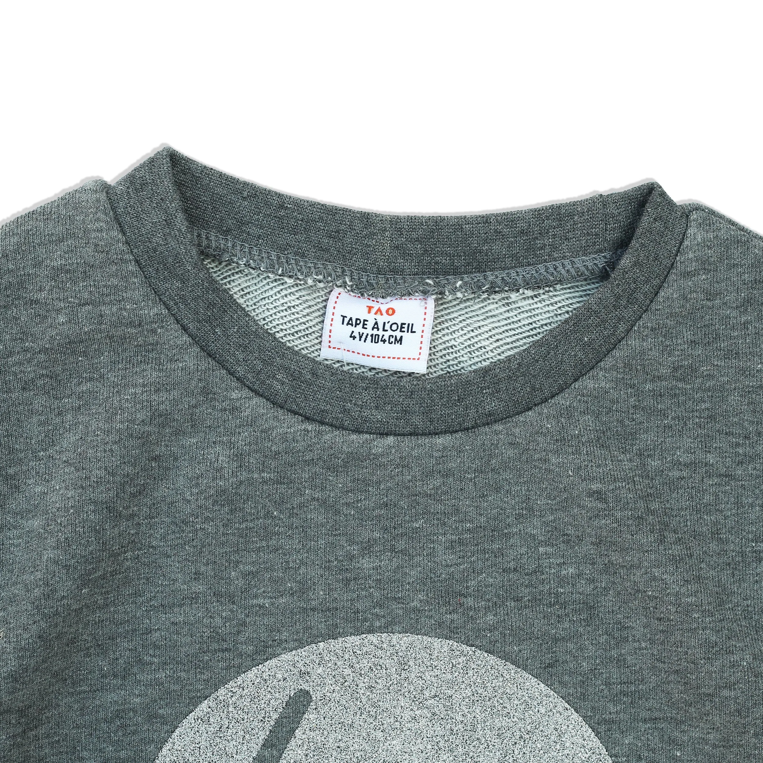 TAPE.A.LOEIL - kids 'Grey' Long Sleeves Printed Terry Sweatshirt TO1121