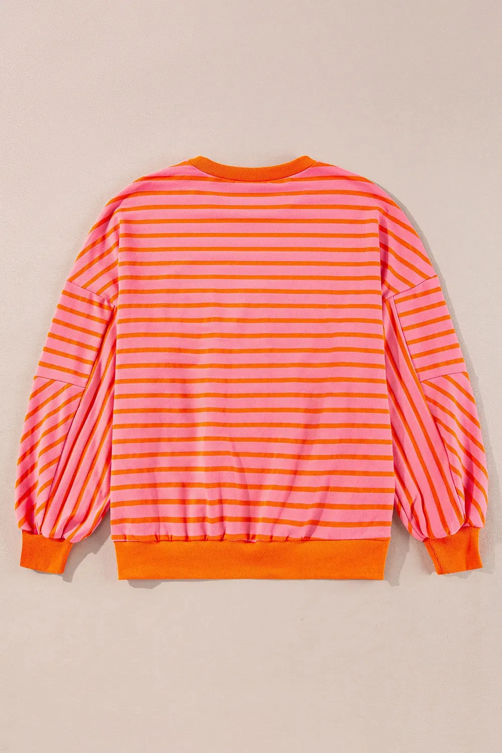 TEEK - Striped Dropped Shoulder Long Sleeve Sweatshirt