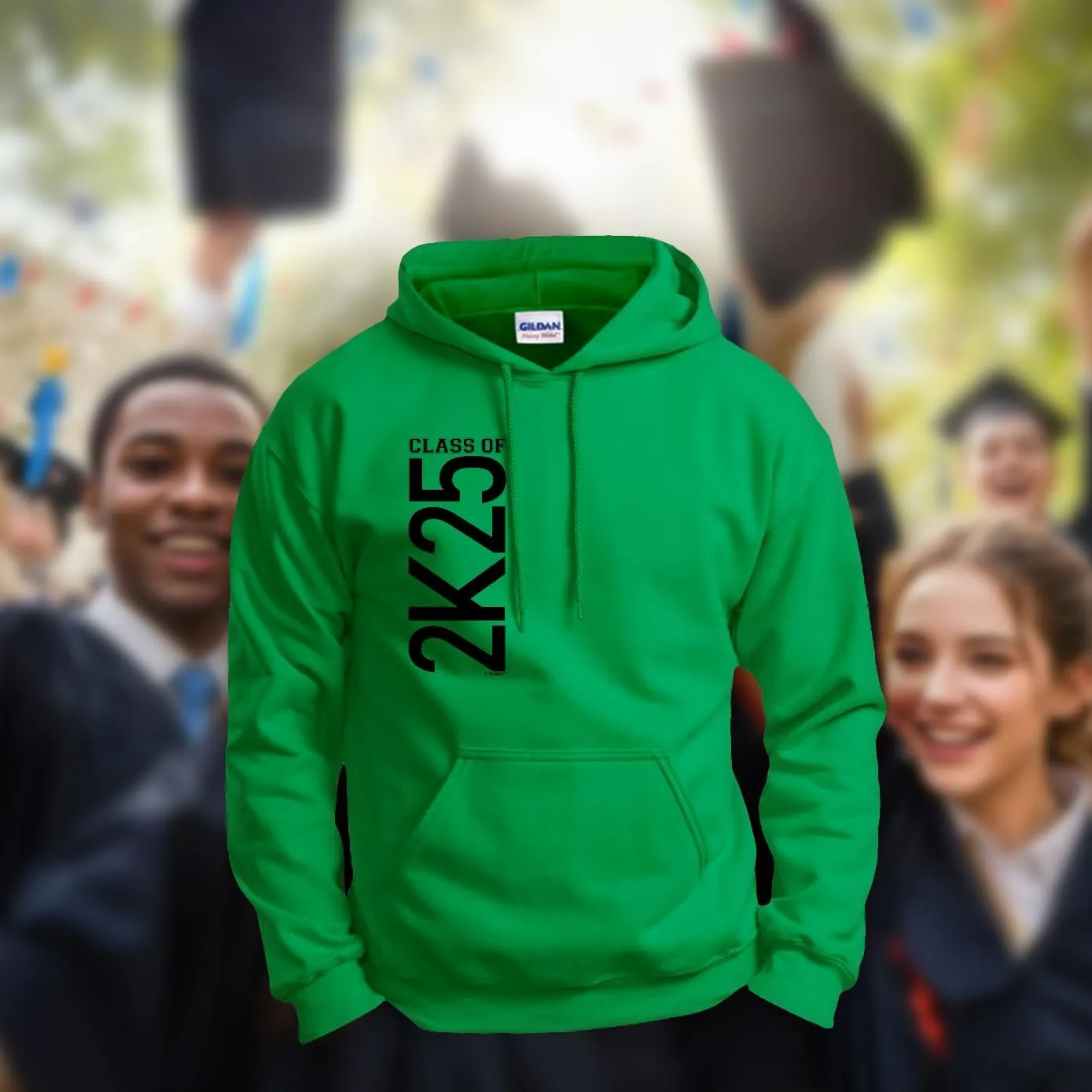 ThisWear 2025 Graduation Class of 2K25 Graduation Long Sleeve Hoodie Sweatshirt