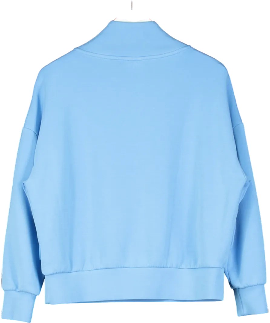 Varley Blue DoubleSoft Hawley Half Zip Sweat UK S