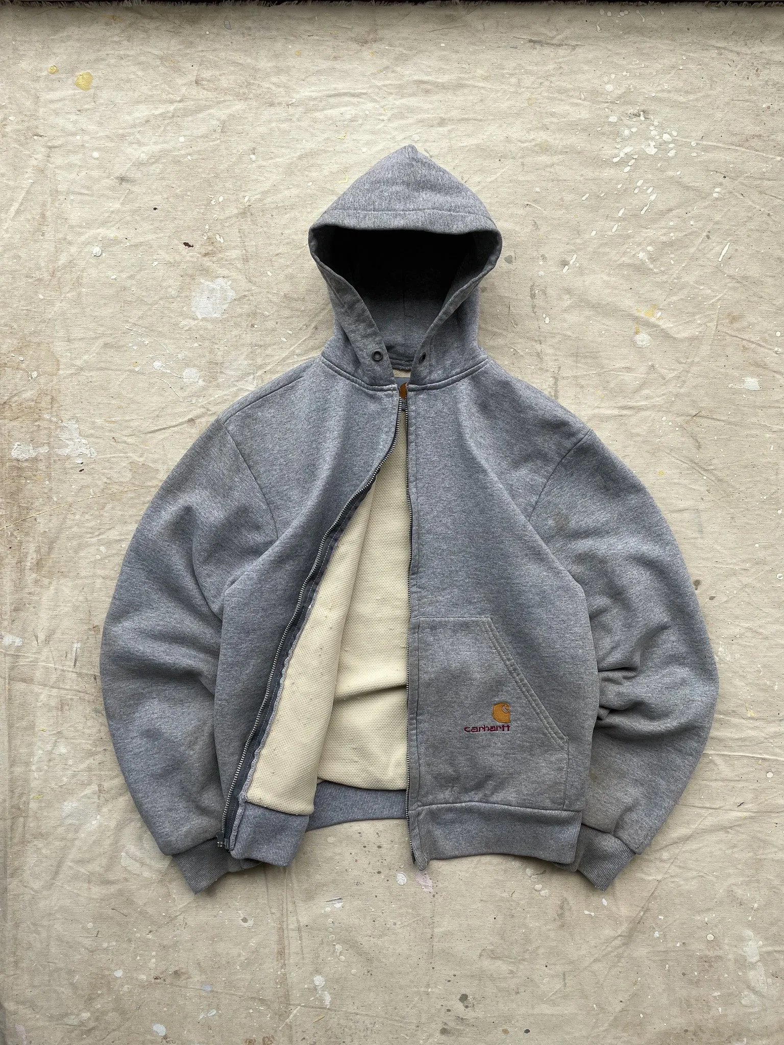 Vintage Carhartt Insulated Thermal Zip Hoodie—[M]