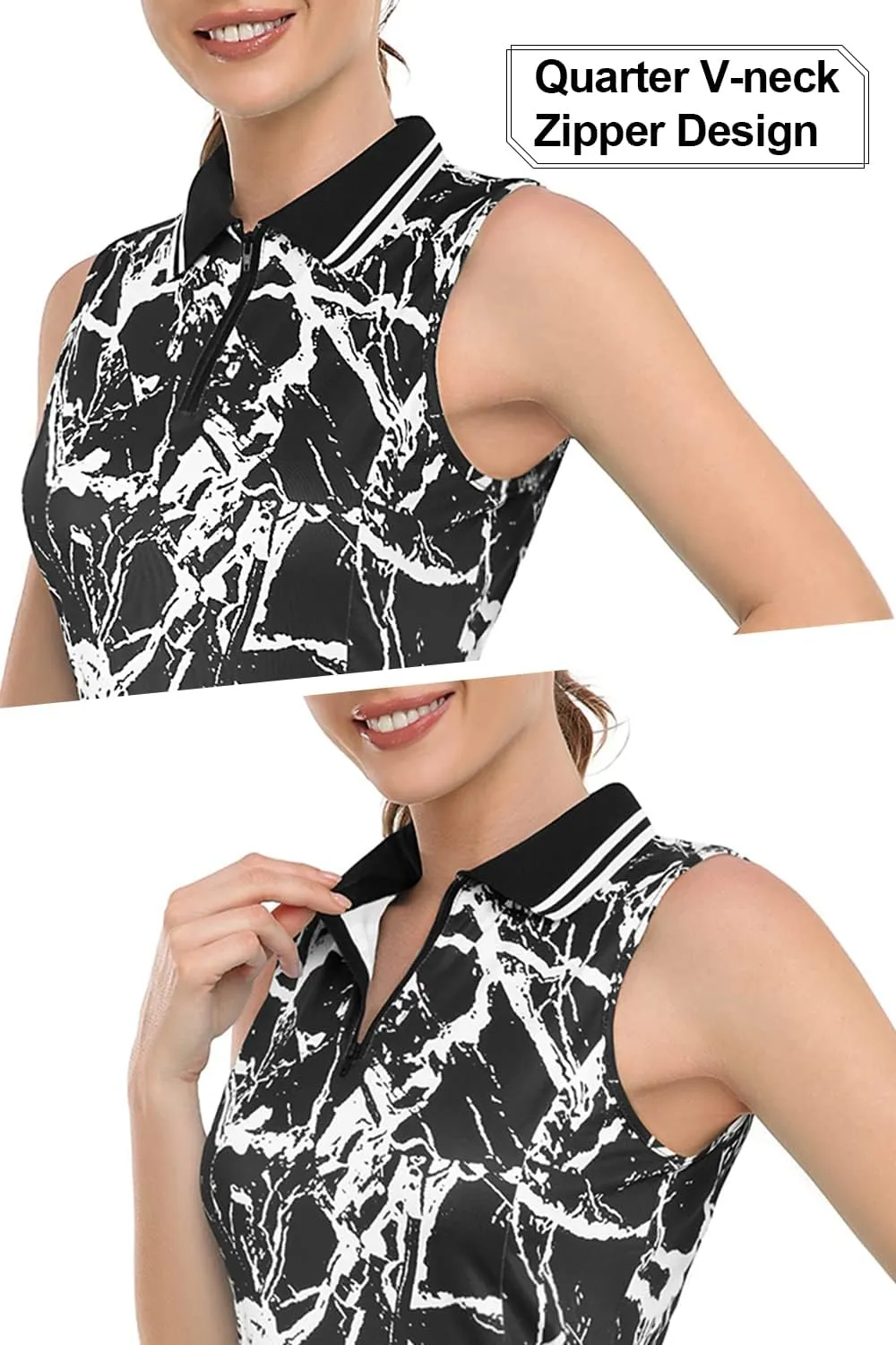 Womens Sleeveless Golf Tennis Dresses with Inner ShortsPockets for Workout Exercise