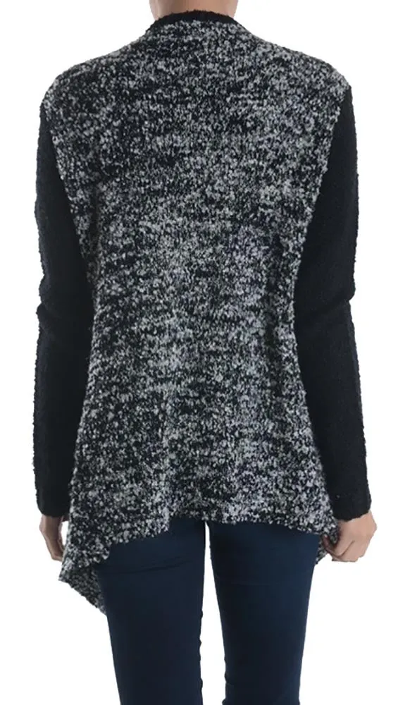 Zendo Two Tone Open Sweater Cardigan