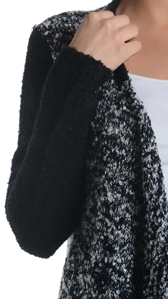 Zendo Two Tone Open Sweater Cardigan