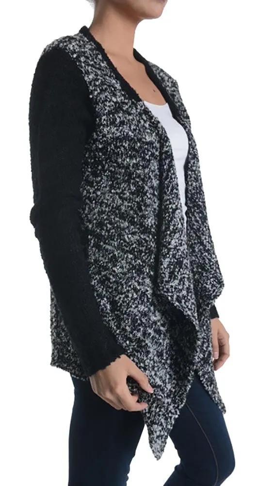 Zendo Two Tone Open Sweater Cardigan